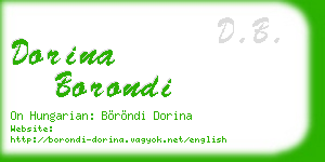 dorina borondi business card