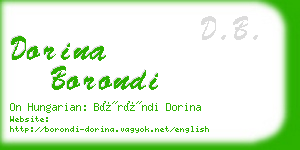 dorina borondi business card